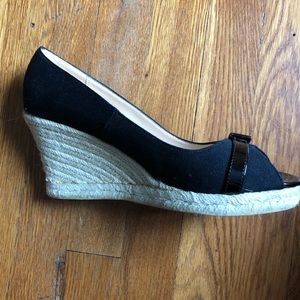 Talbots open toed woven wedges.Never worn